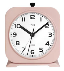 Budzik kwarcowy JVD SRP2220.1 - 10x10 cm - dzwonienie mechaniczne