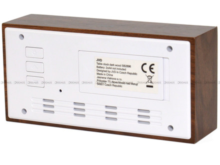 Budzik cyfrowy z termometrem i higrometrem JVD SB2896 - 15,5x7,5 cm