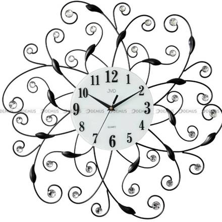 Zegar ścienny metalowy z akrylowymi kryształkami JVD HJ96 - 57 cm