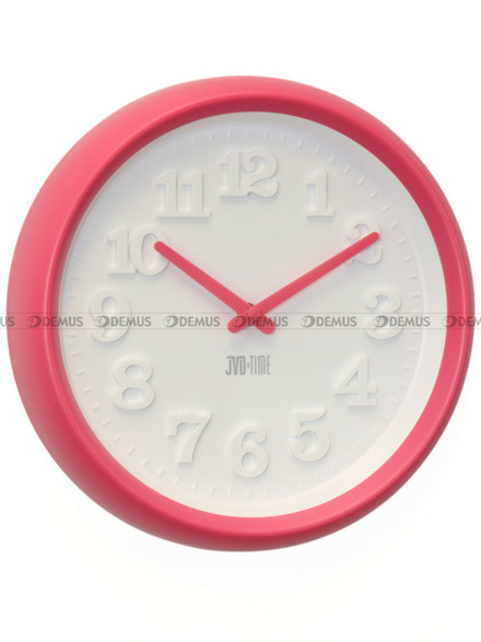 Zegar ścienny plastikowy w kolorze różowym H101.1