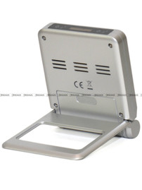Składany Budzik Podróżny cyfrowy z termometrem, sterowany radiowo JVD RB9391.1 - 7x8,5 cm